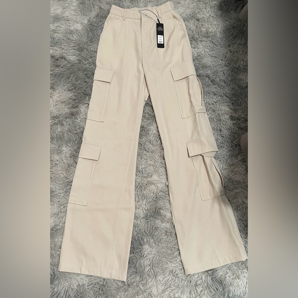 Fashion Nova Brand New Wide Leg Cargo Trousers